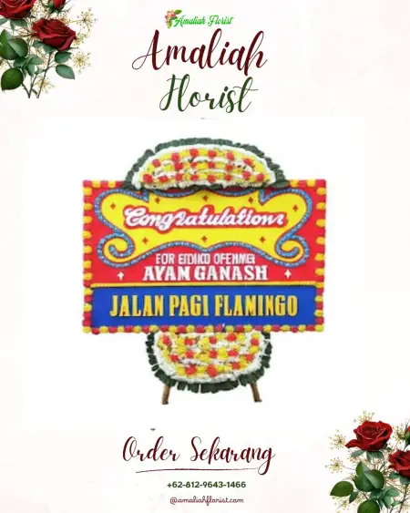 Sewa Papan Bunga Nipah Kuning